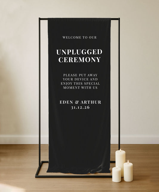 Calypso Sign | Fabric Unplugged Ceremony Sign