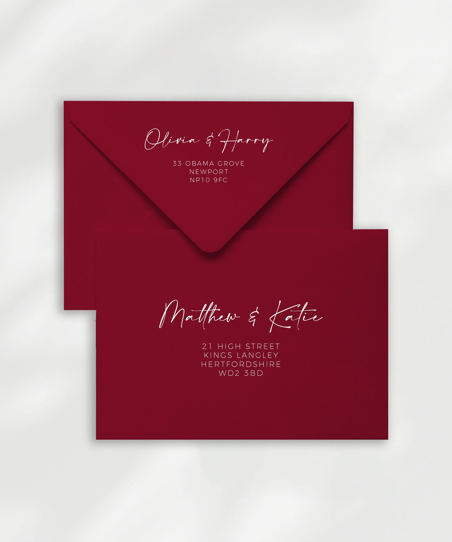 Maia Envelope Name & Address Printing