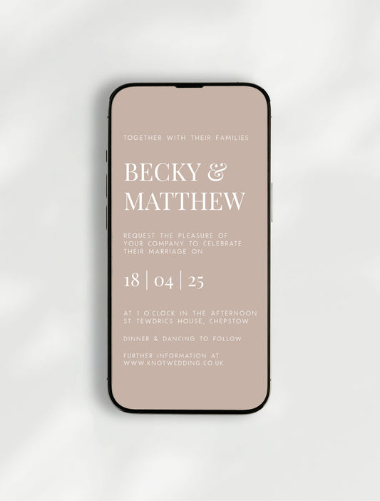 Persephone Wedding Invitation | Digital E-Invite