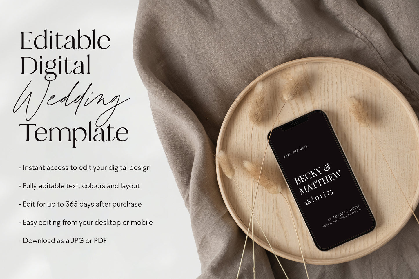 Persephone Save the Date | Digital E-Invite