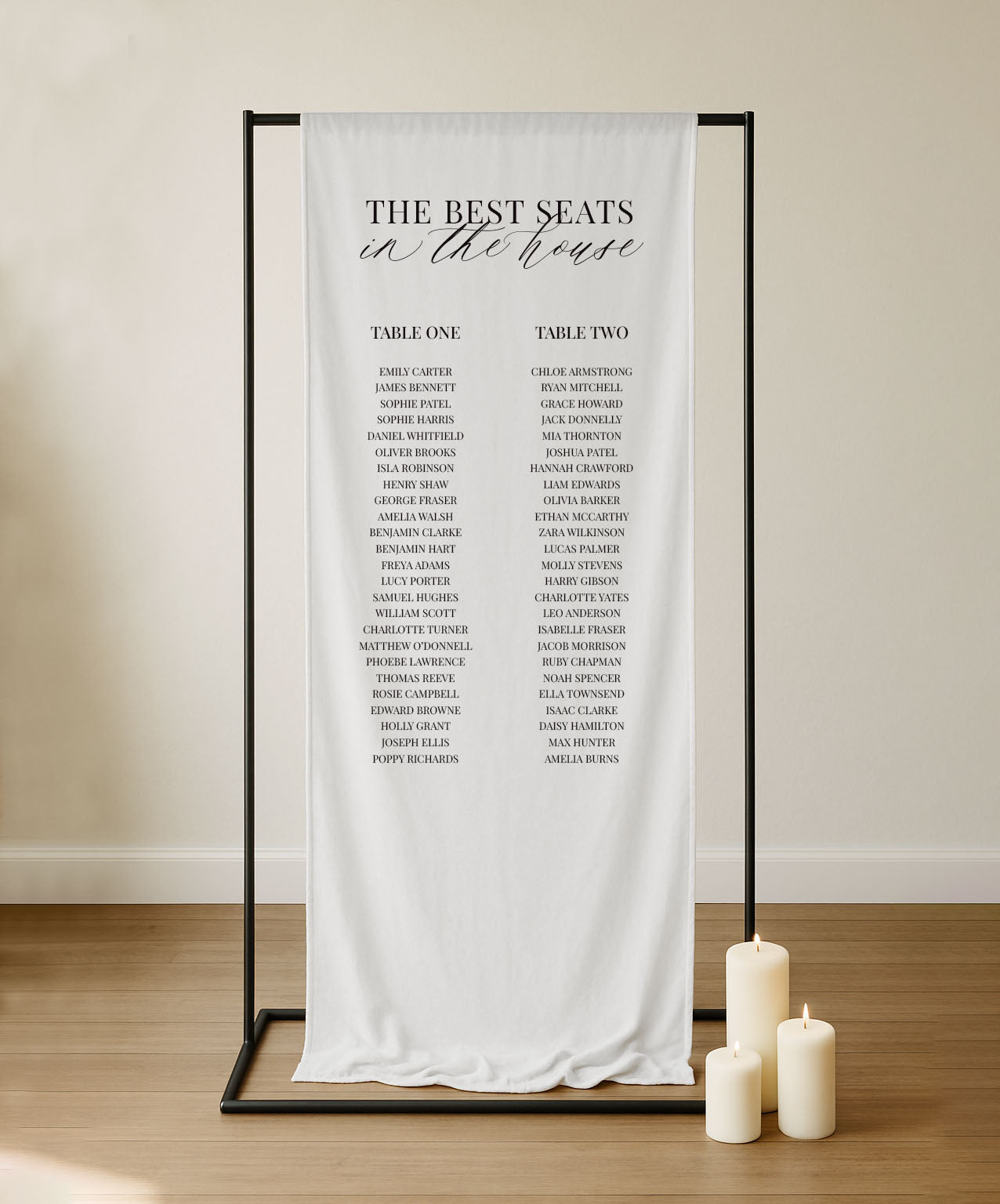 Ophelia Sign | Fabric Table Plan