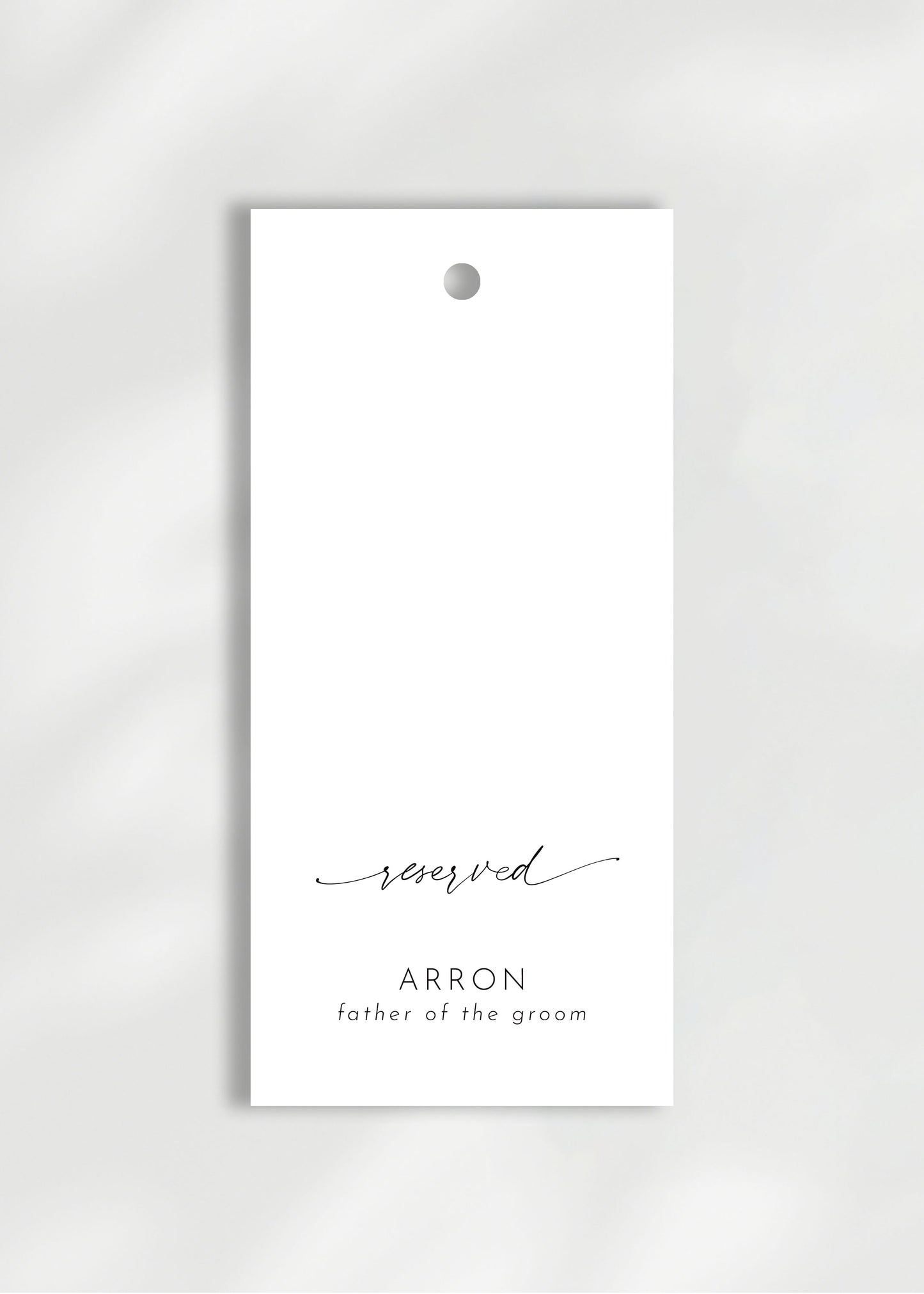 Odite Ceremony Reserved Seat Tag