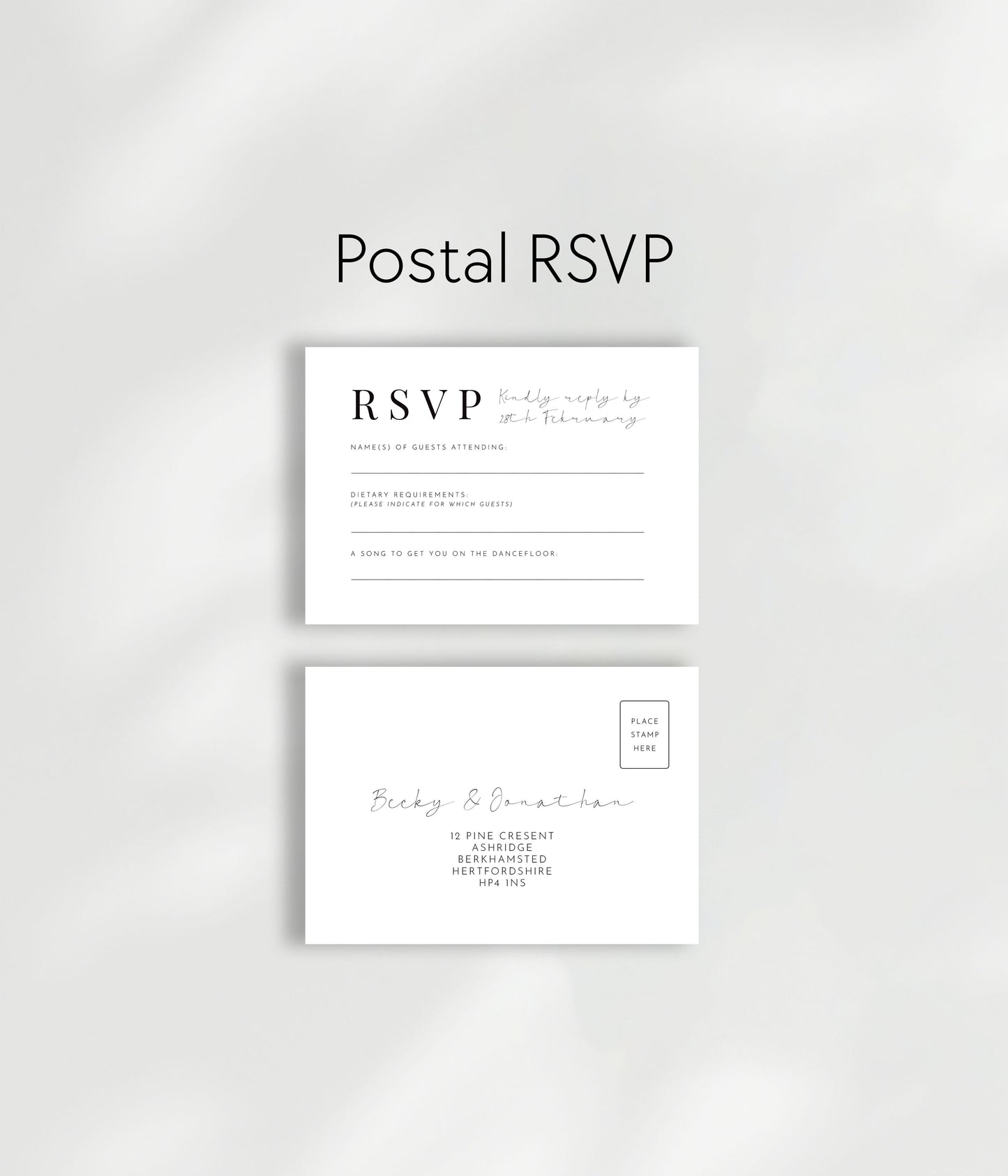 Persephone Wedding Invitation | Three Card Suite