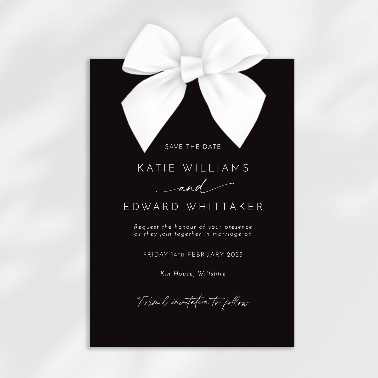 Odite Save the Date with Bow