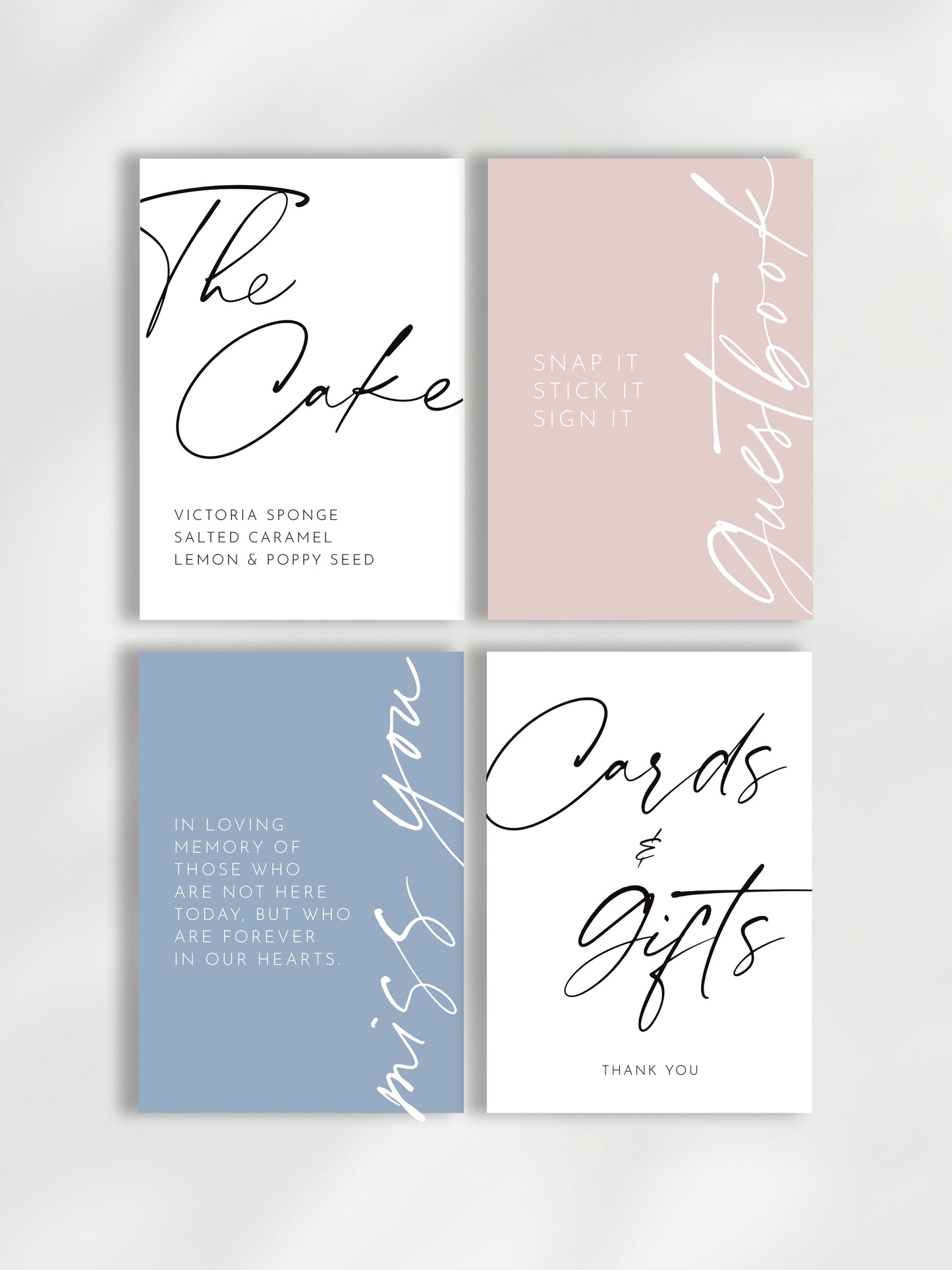 Aura Decorative Signage | Free-Standing | Toiletries Sign | Guest Book Sign | Champagne Tower Sign + More