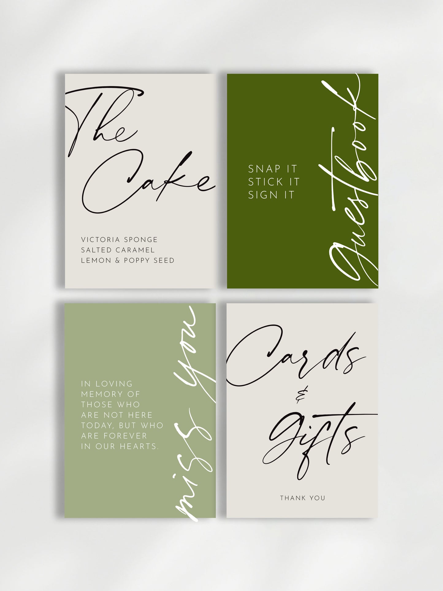 Aura Decorative Signage | Free-Standing | Toiletries Sign | Guest Book Sign | Champagne Tower Sign + More