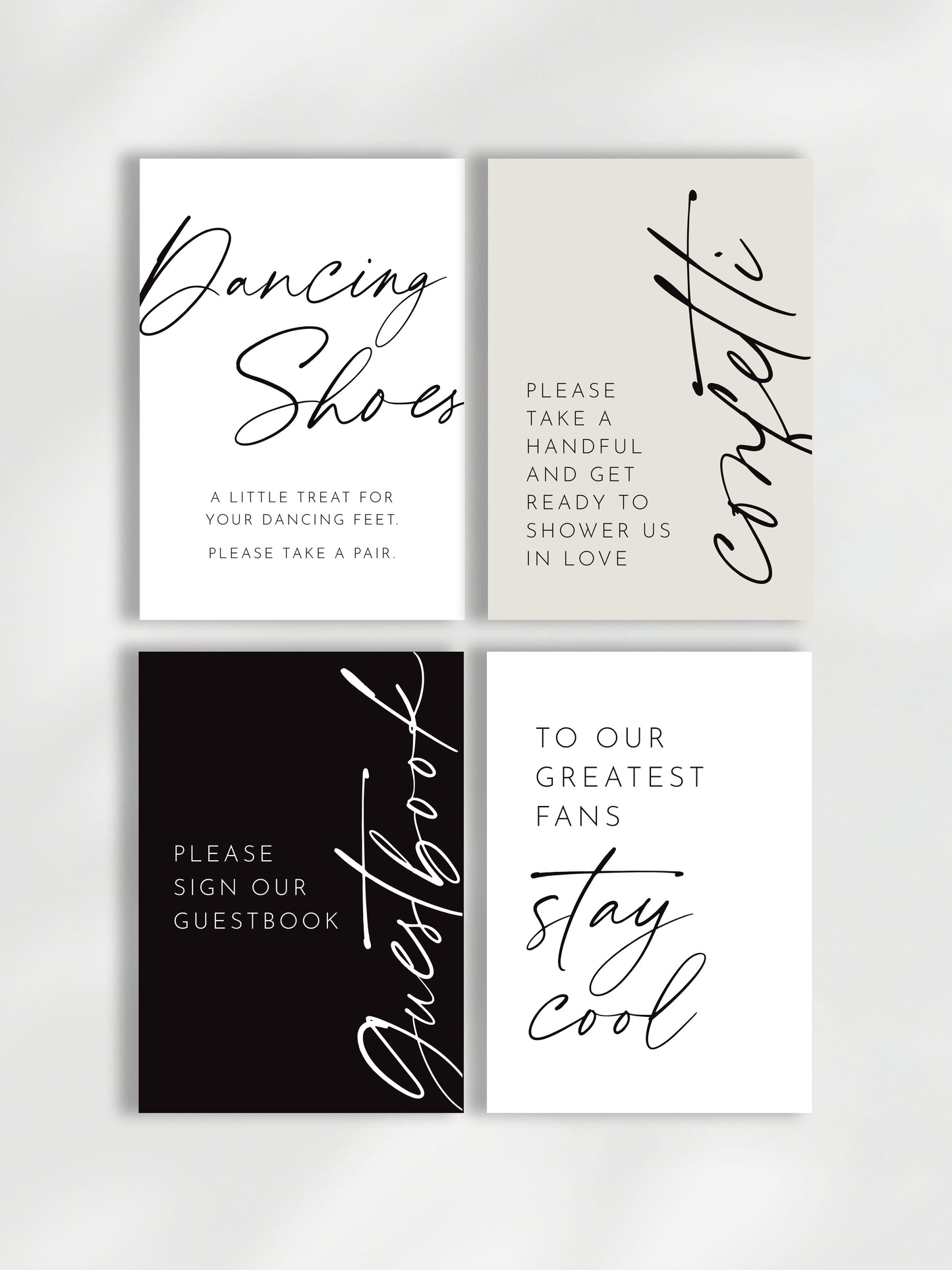 Aura Decorative Signage | Free-Standing | Toiletries Sign | Guest Book Sign | Champagne Tower Sign + More