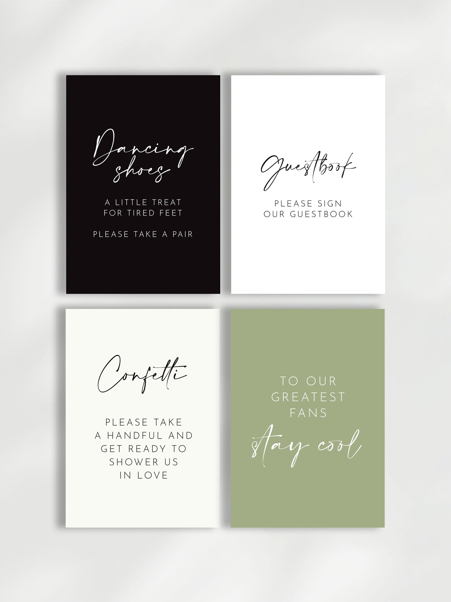 Maia Decorative Signage | Free-Standing | Toiletries Sign | Guest Book Sign | Champagne Tower Sign + More