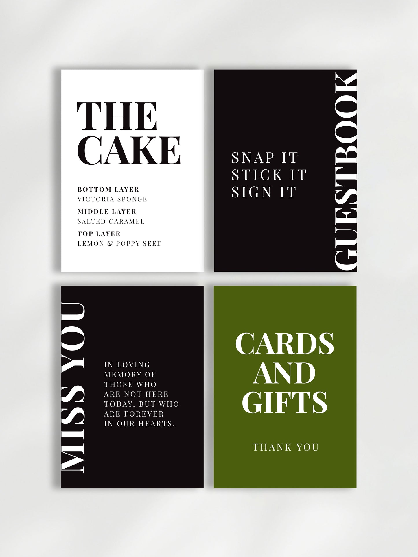 Calypso Decorative Signage | Free-Standing | Toiletries Sign | Guest Book Sign | Champagne Tower Sign + More