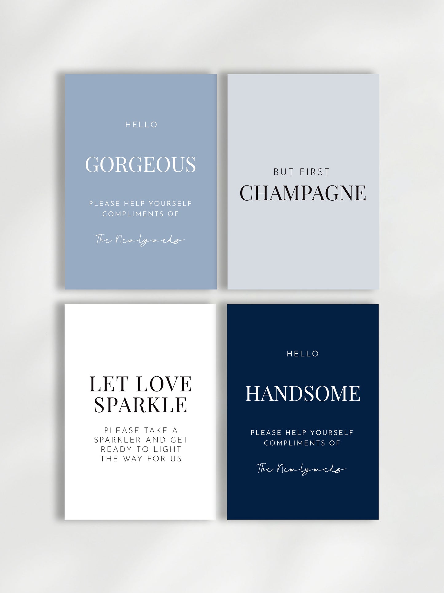 Persephone Decorative Signage | Free-Standing | Toiletries Sign | Guest Book Sign | Champagne Tower Sign + More