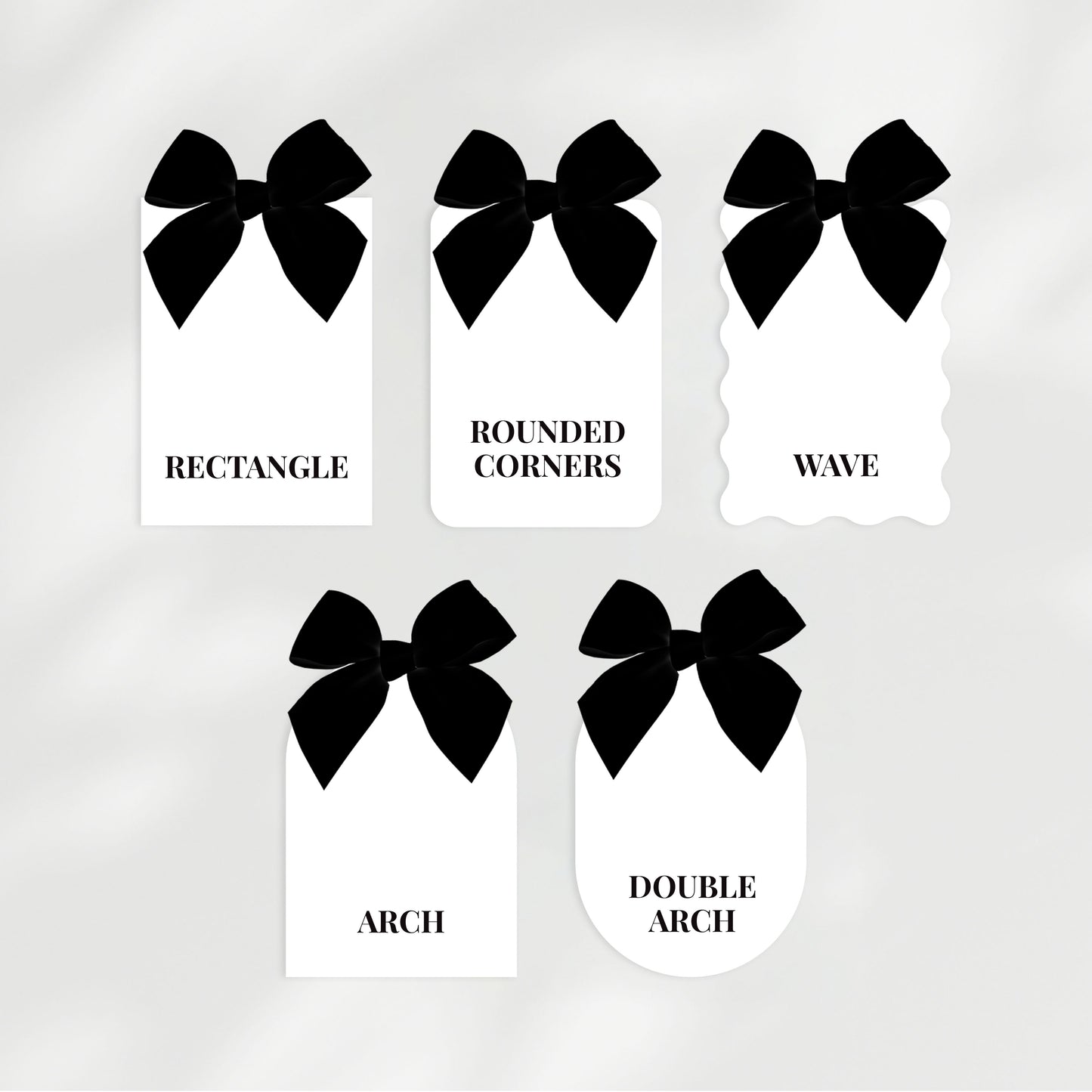 Calypso Place Name Card | with Bow