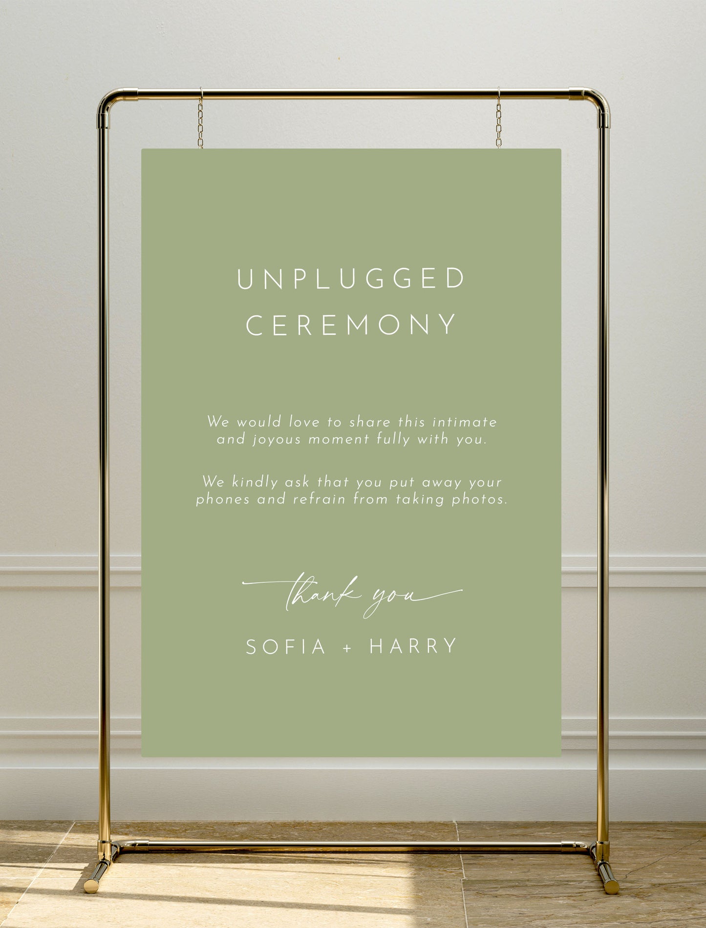 Odite Sign | Unplugged Ceremony Sign