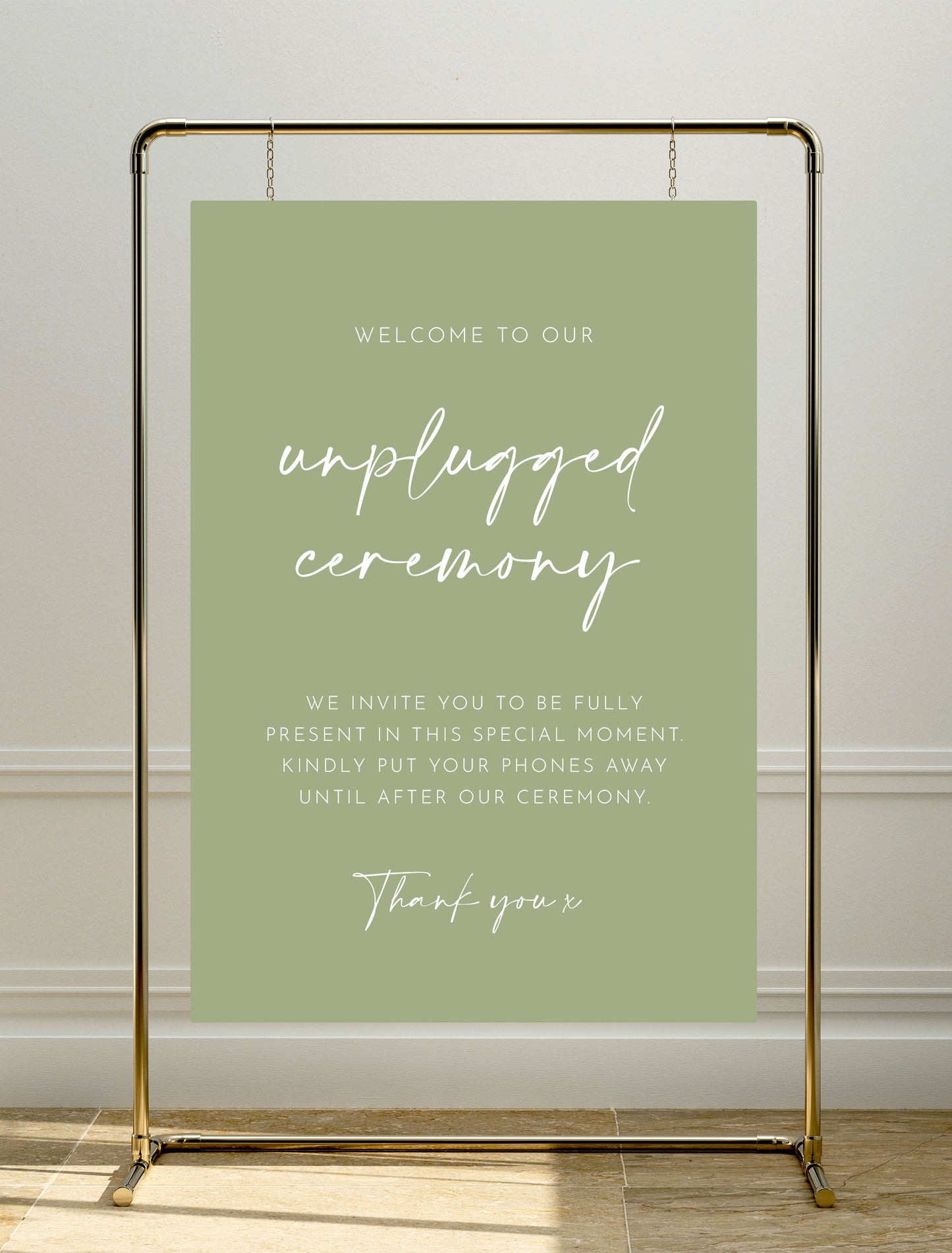 Maia Sign | Unplugged Ceremony Sign
