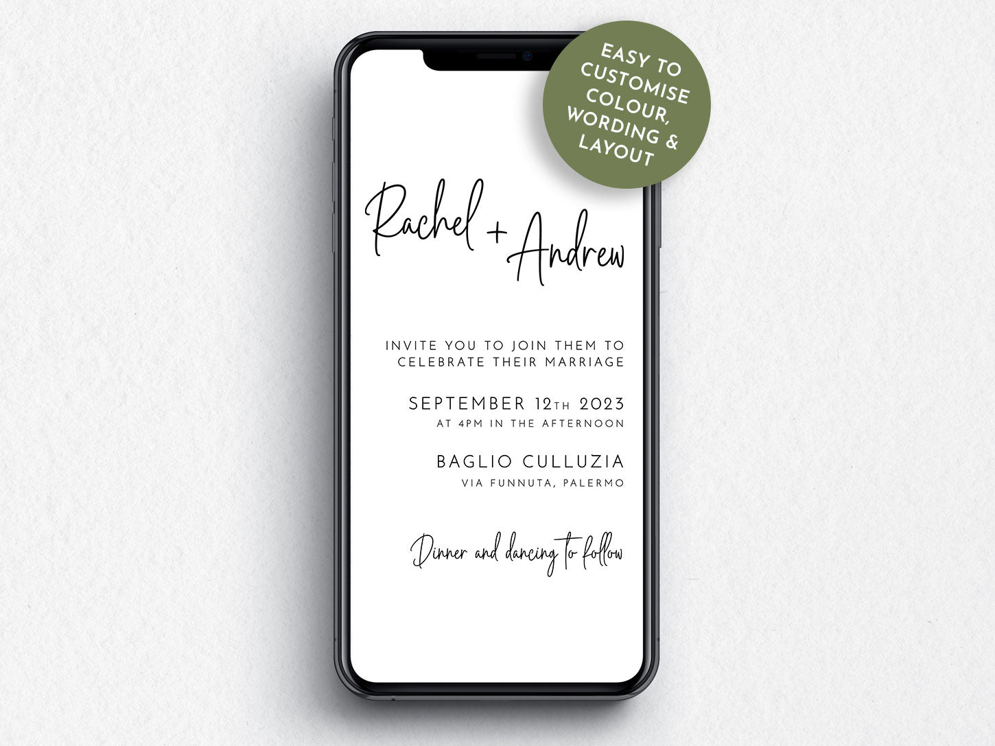 Electronic Wedding Invitation Sample