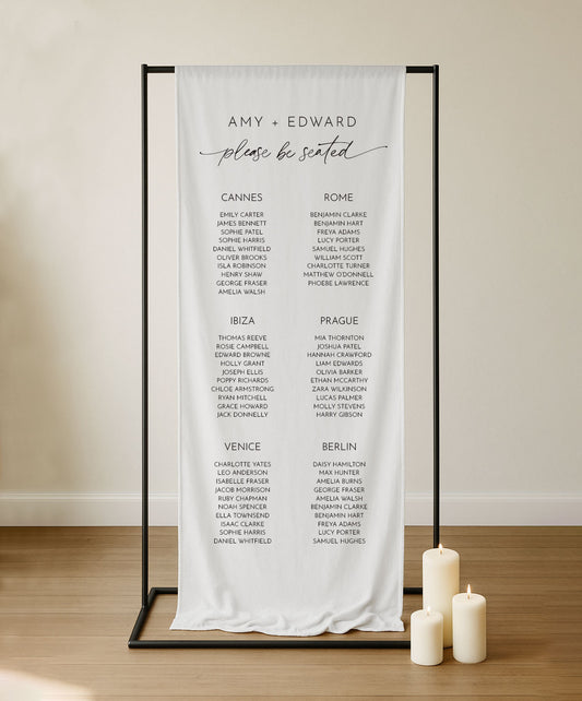 Odite Sign | Fabric Table Plan
