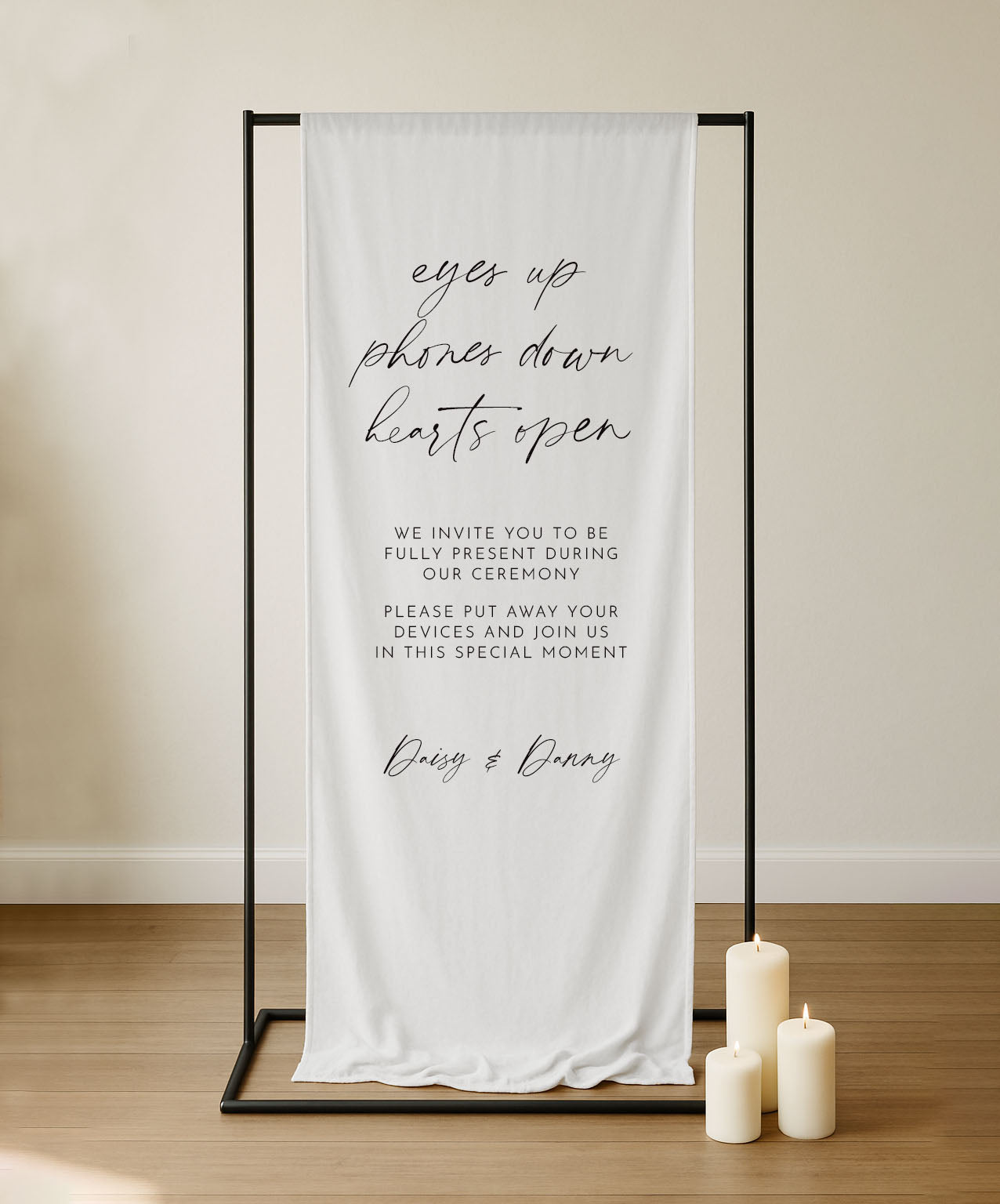 Aura Sign | Fabric Unplugged Ceremony Sign