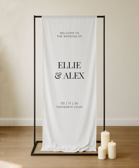 Persephone Sign | Fabric Welcome Sign