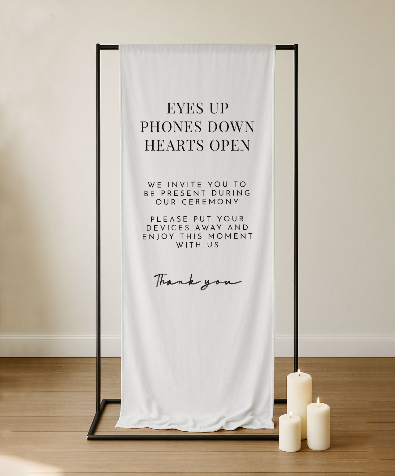 Persephone Sign | Fabric Unplugged Ceremony Sign