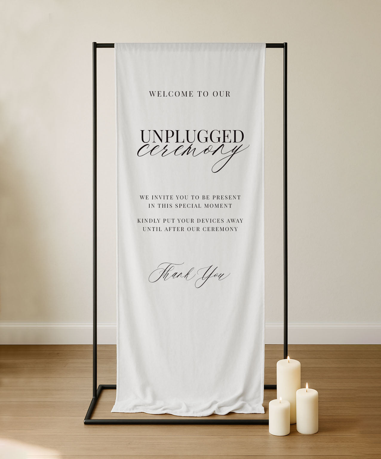 Ophelia Sign | Fabric Unplugged Ceremony Sign