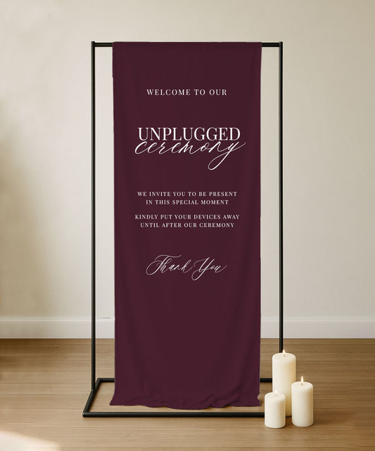 Ophelia Sign | Fabric Unplugged Ceremony Sign