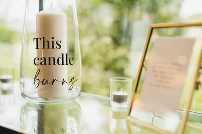 This Candle Burns Hurricane Vase