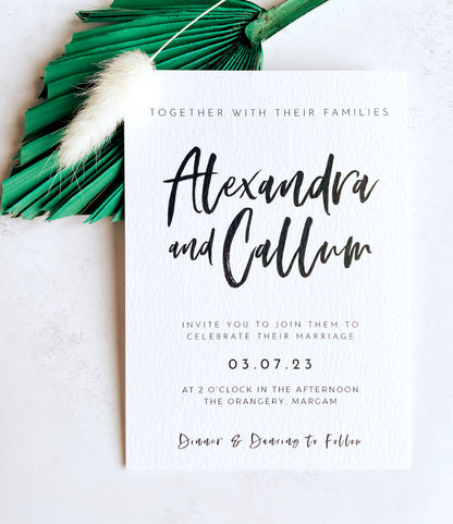 Athena Wedding Invitation (Day Guest)