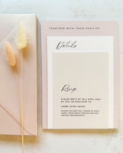 Aura Wedding Invitation | Three Card Suite