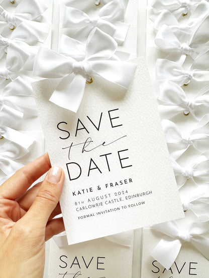 Odite Save the Date with Bow