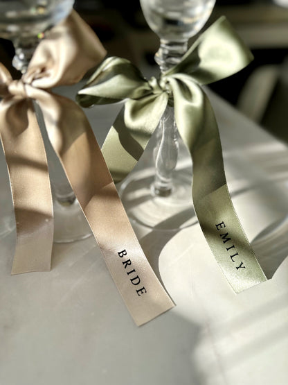 Personalised Place Name Glass Ribbons