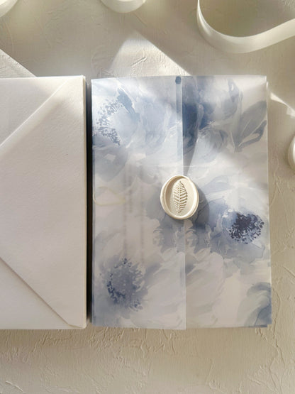 Cora Vellum Wrap | Dusky Blue