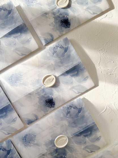 Cora Vellum Wrap | Dusky Blue