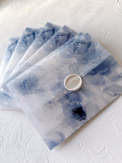 Cora Vellum Wrap | Dusky Blue