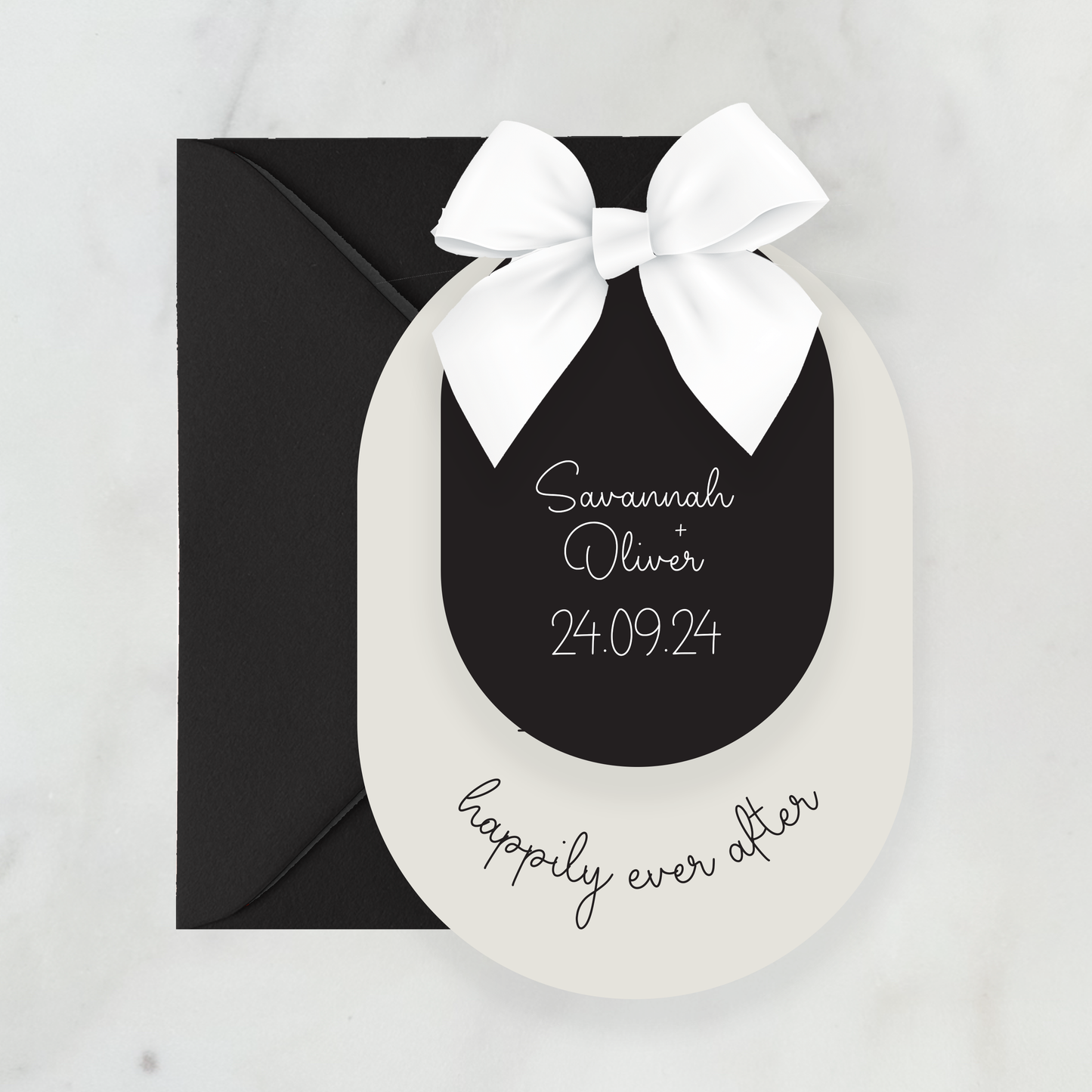 Calli Wedding Invitation Suite | Two Piece with Ribbon