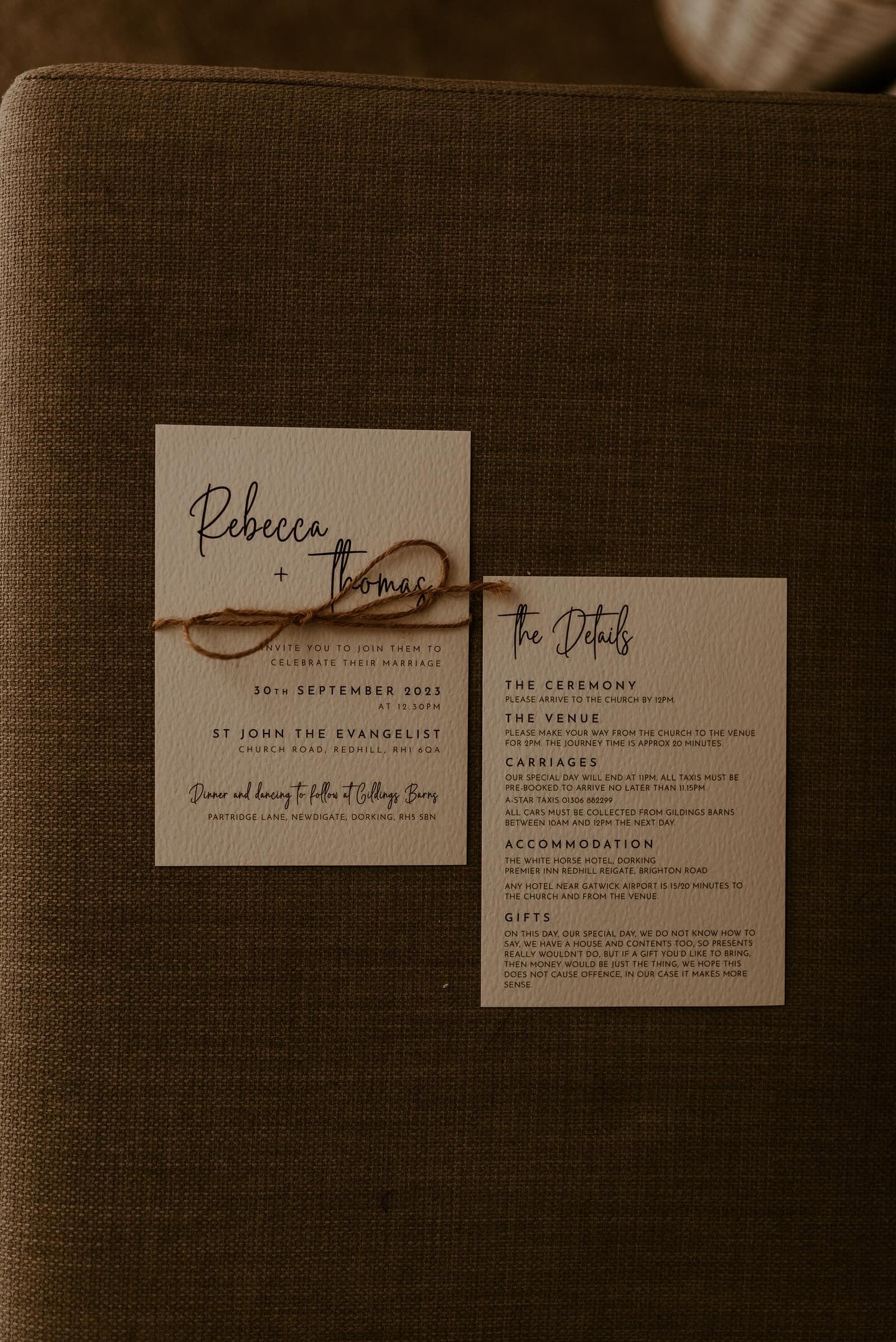 Hera Wedding Invitation (Day Guest)