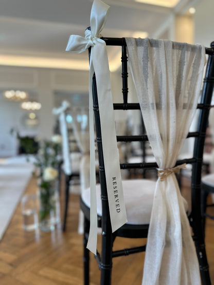 Personalised Reserved Chair Ribbons