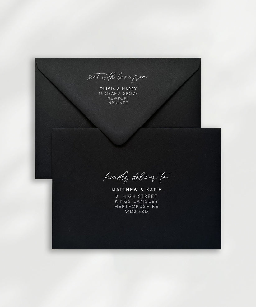 Wedding Envelope Printing | Guest Names & Addresses – Forever Paper Co