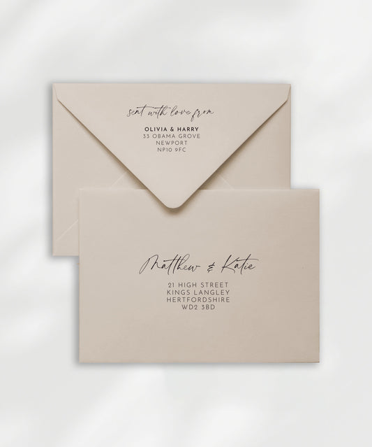 Aura Envelope Name & Address Printing
