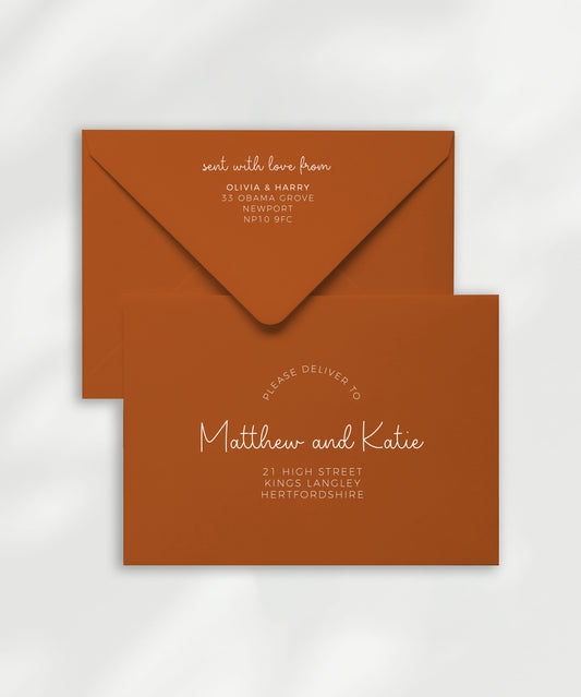 Calli Envelope Address Printing