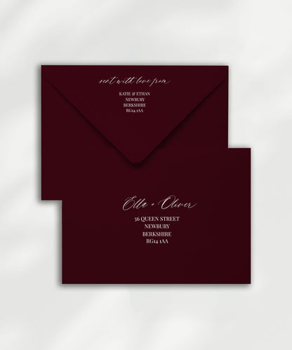 Ophelia Envelope Name & Address Printing