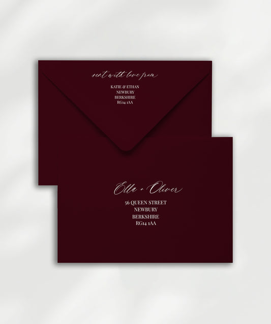 Ophelia Envelope Name & Address Printing