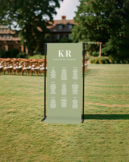 Calypso Sign | Fabric Table Plan