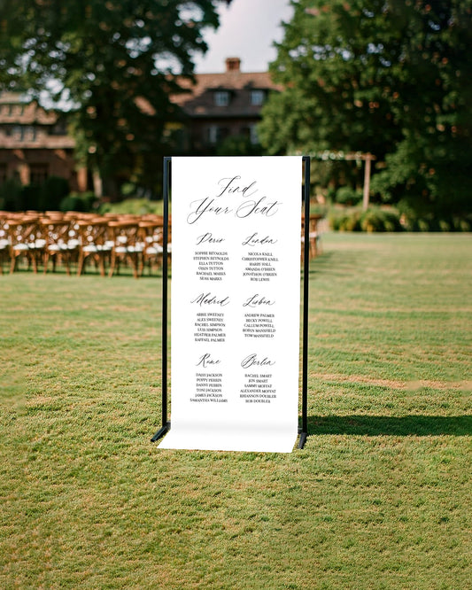Ophelia Sign | Fabric Table Plan