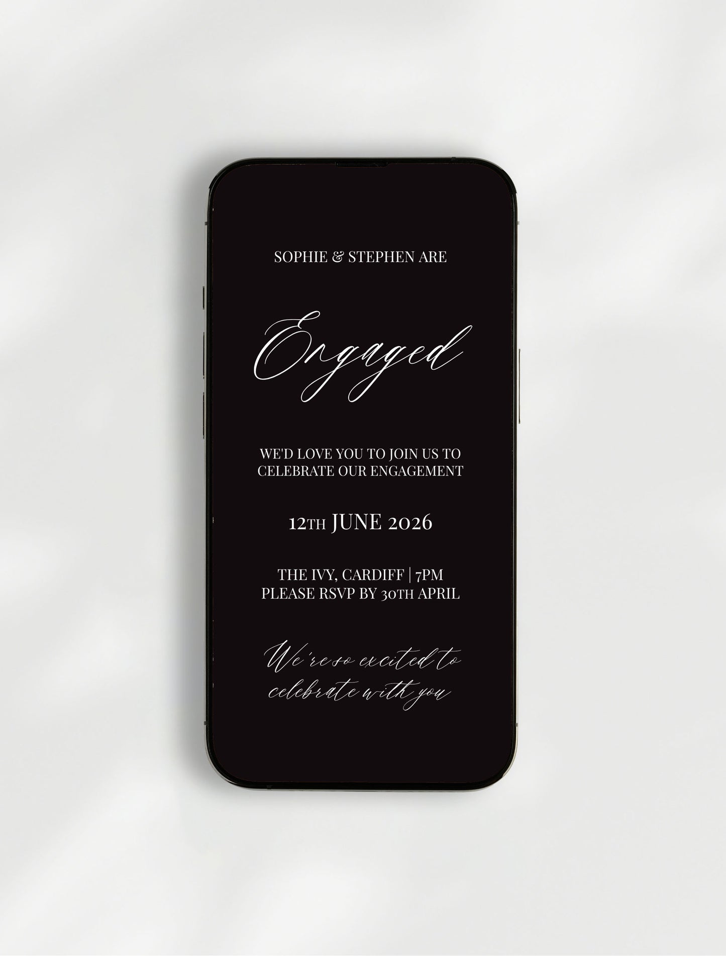 Ophelia Engagement Party Invitation | Digital E-Invite
