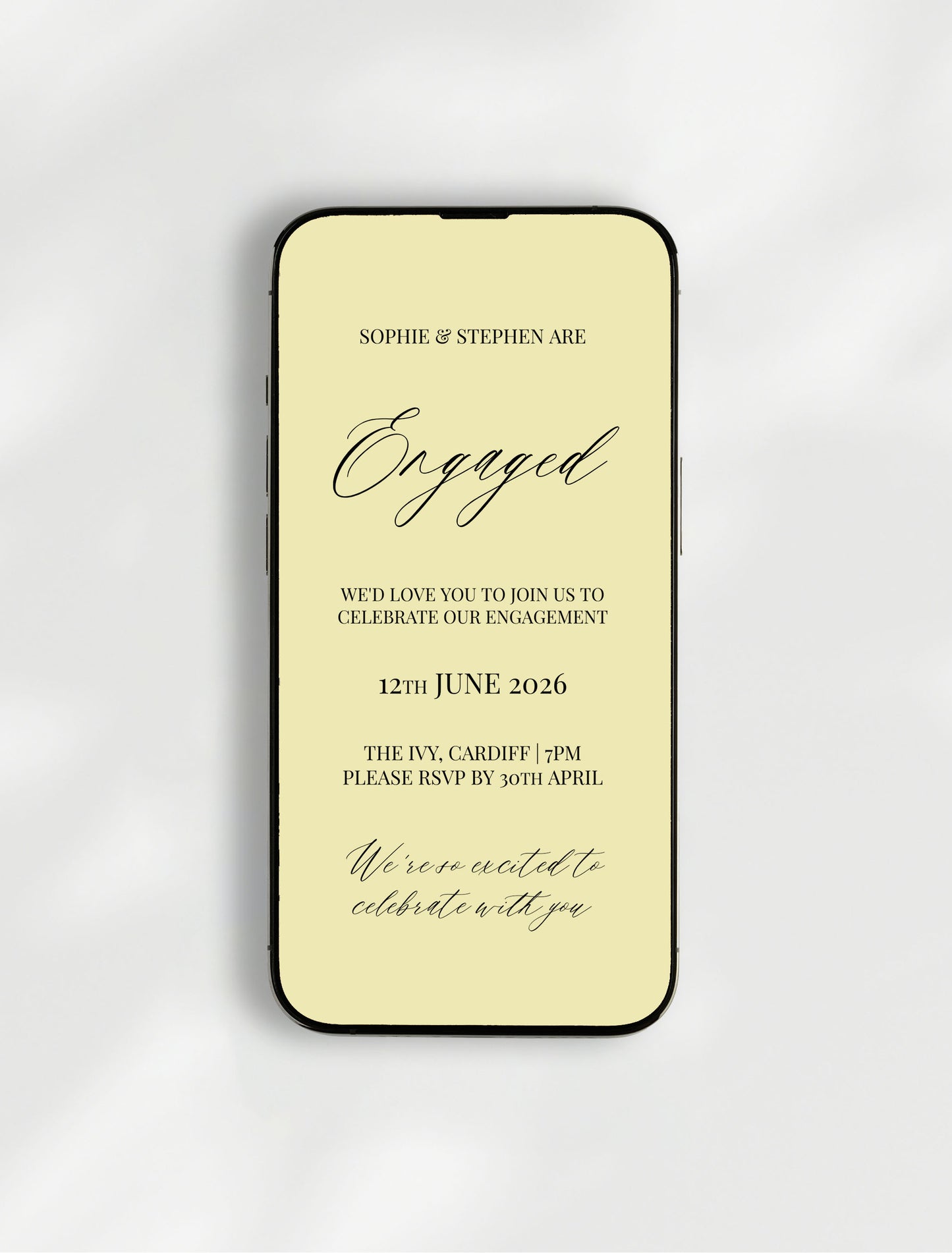 Ophelia Engagement Party Invitation | Digital E-Invite