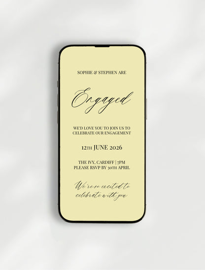 Ophelia Engagement Party Invitation | Digital E-Invite