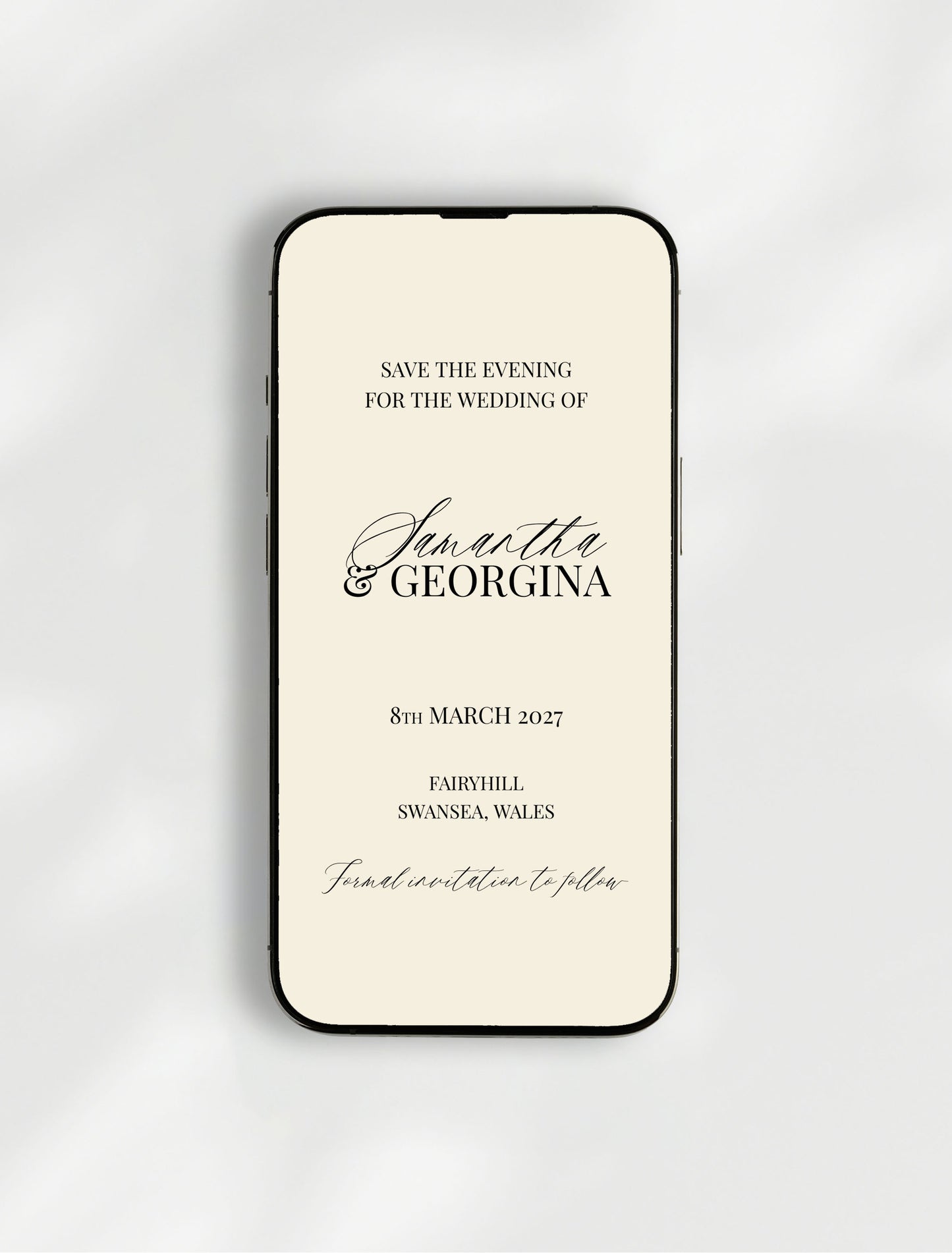 Ophelia Save the Evening | Digital E-Invite