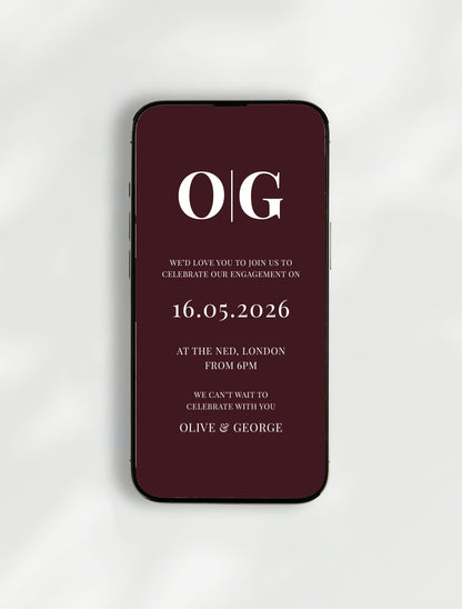 Calypso Engagement Party Invitation | Digital E-Invite