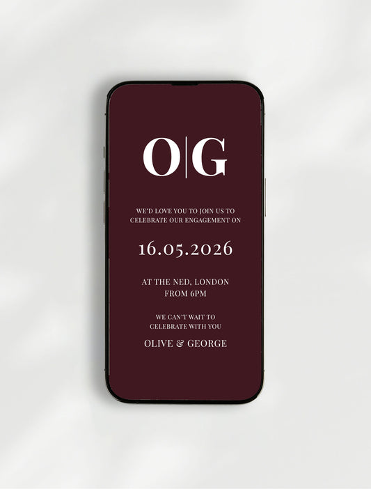 Calypso Engagement Party Invitation | Digital E-Invite