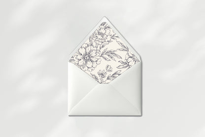 Sofia Envelope Liner | Printable Download Template