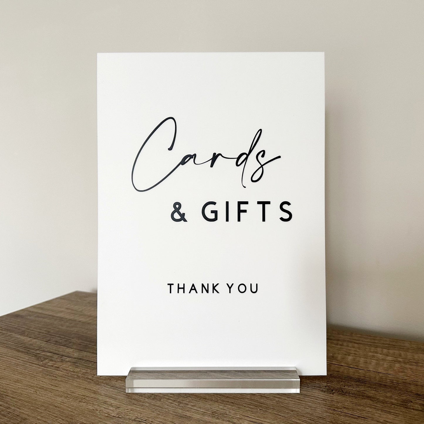 Maia Acrylic Cards & Gifts Sign